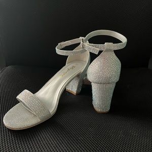 Silver sequins Vepose heels.  SOLD